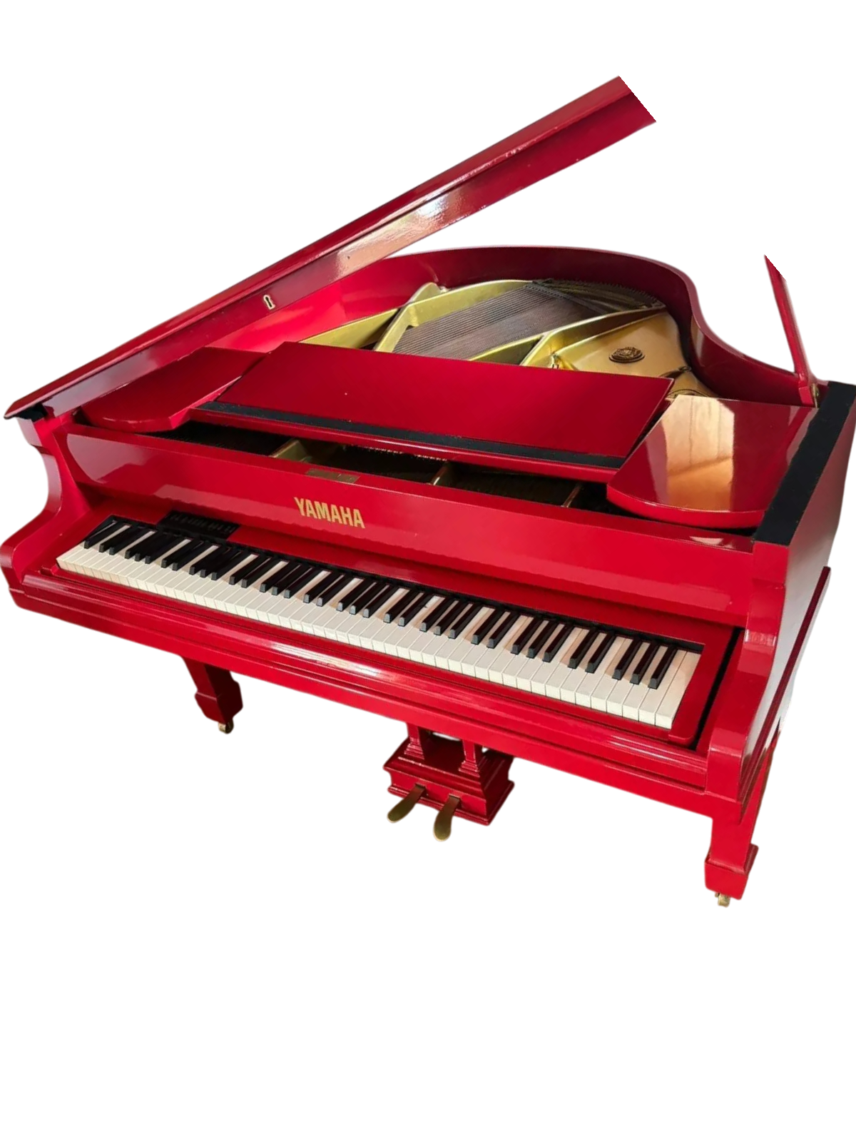 Red Baby Grand Piano Digital Conversion - SELF PLAYING EFFECT
