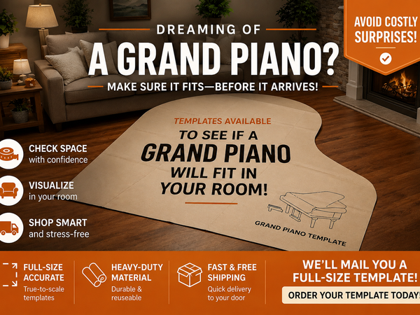 Baby Grand Piano Sizing Template
