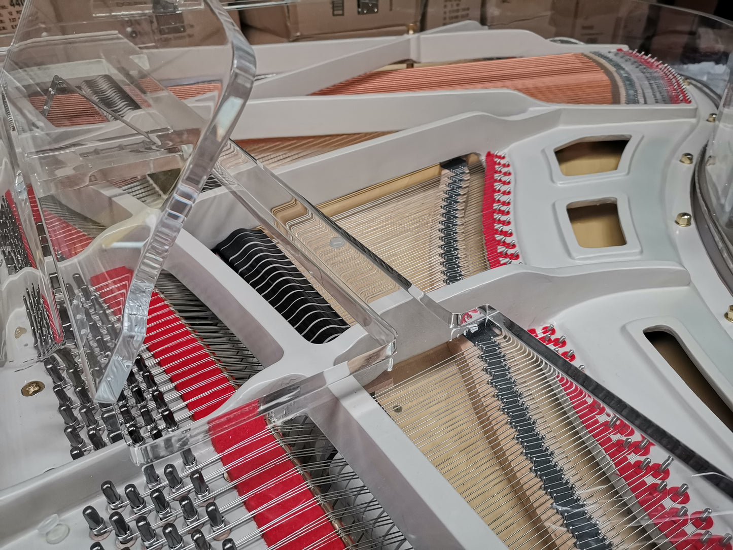 Self Playing Transparent Baby Grand Piano.