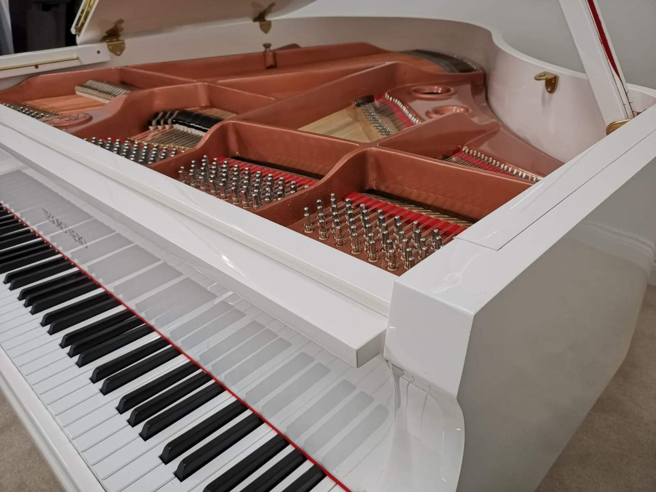 Self Playing White Baby Grand Piano