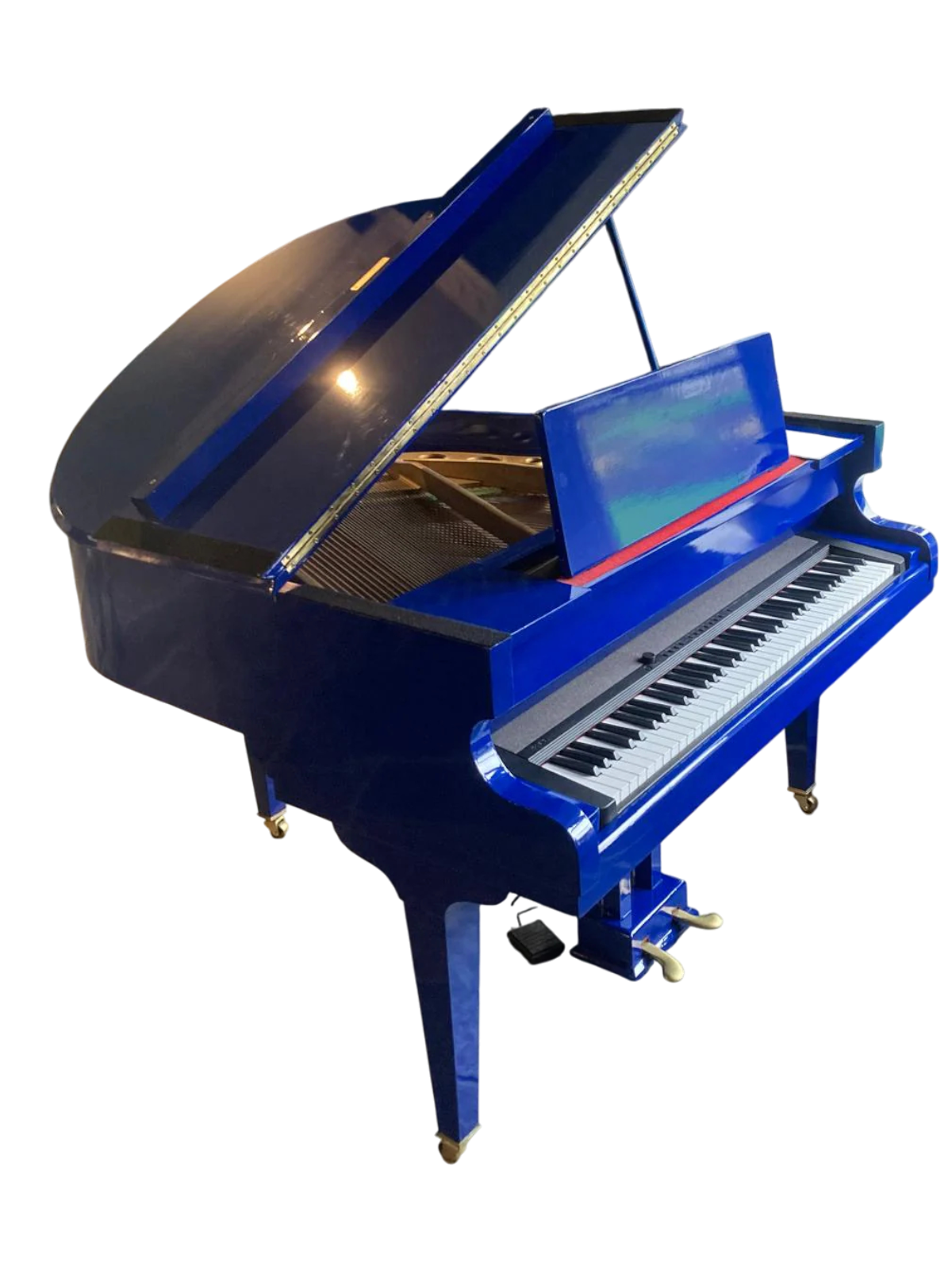 Digital-Converted Blue Baby Grand Piano | Acoustic Grand with Built-In Digital System | UK Delivery”