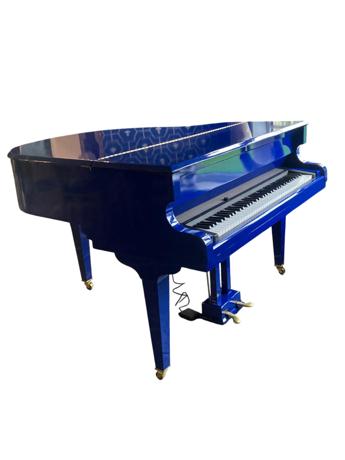 Digital-Converted Blue Baby Grand Piano | Acoustic Grand with Built-In Digital System | UK Delivery”