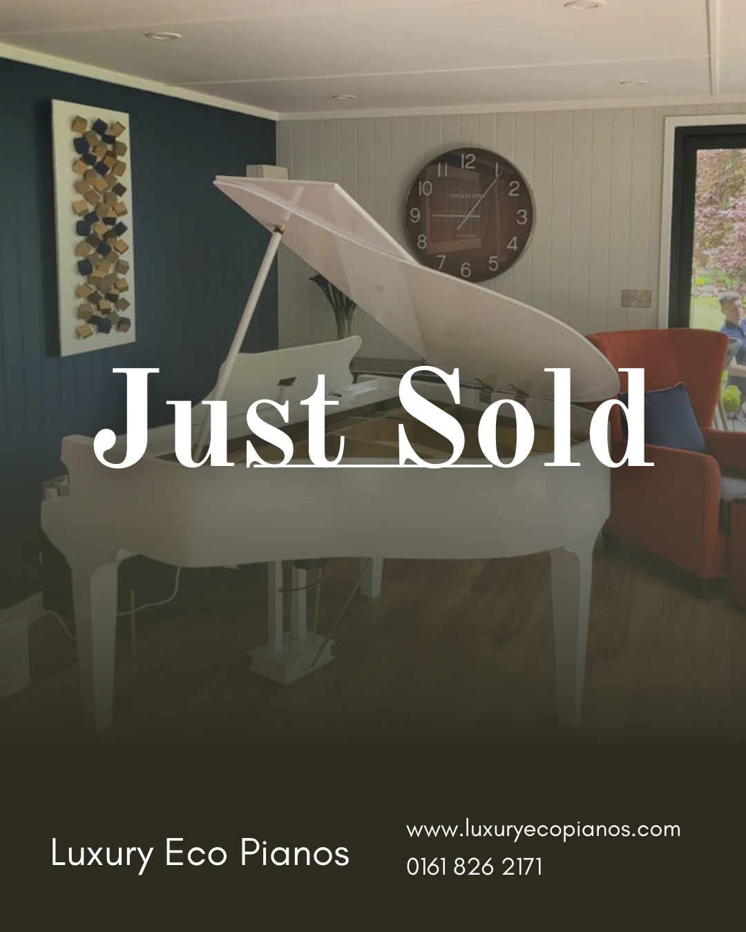 SOLD - Digital-Converted White Baby Grand Piano | Acoustic Grand with Built-In Digital System | UK Delivery'