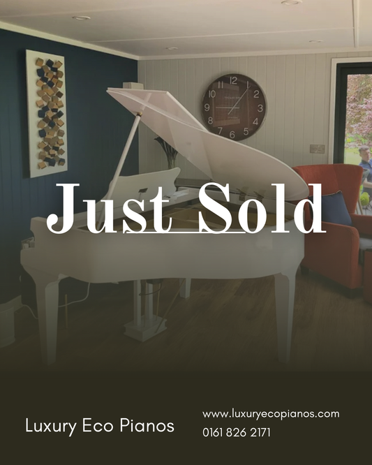 SOLD - Digital-Converted White Baby Grand Piano | Acoustic Grand with Built-In Digital System | UK Delivery'