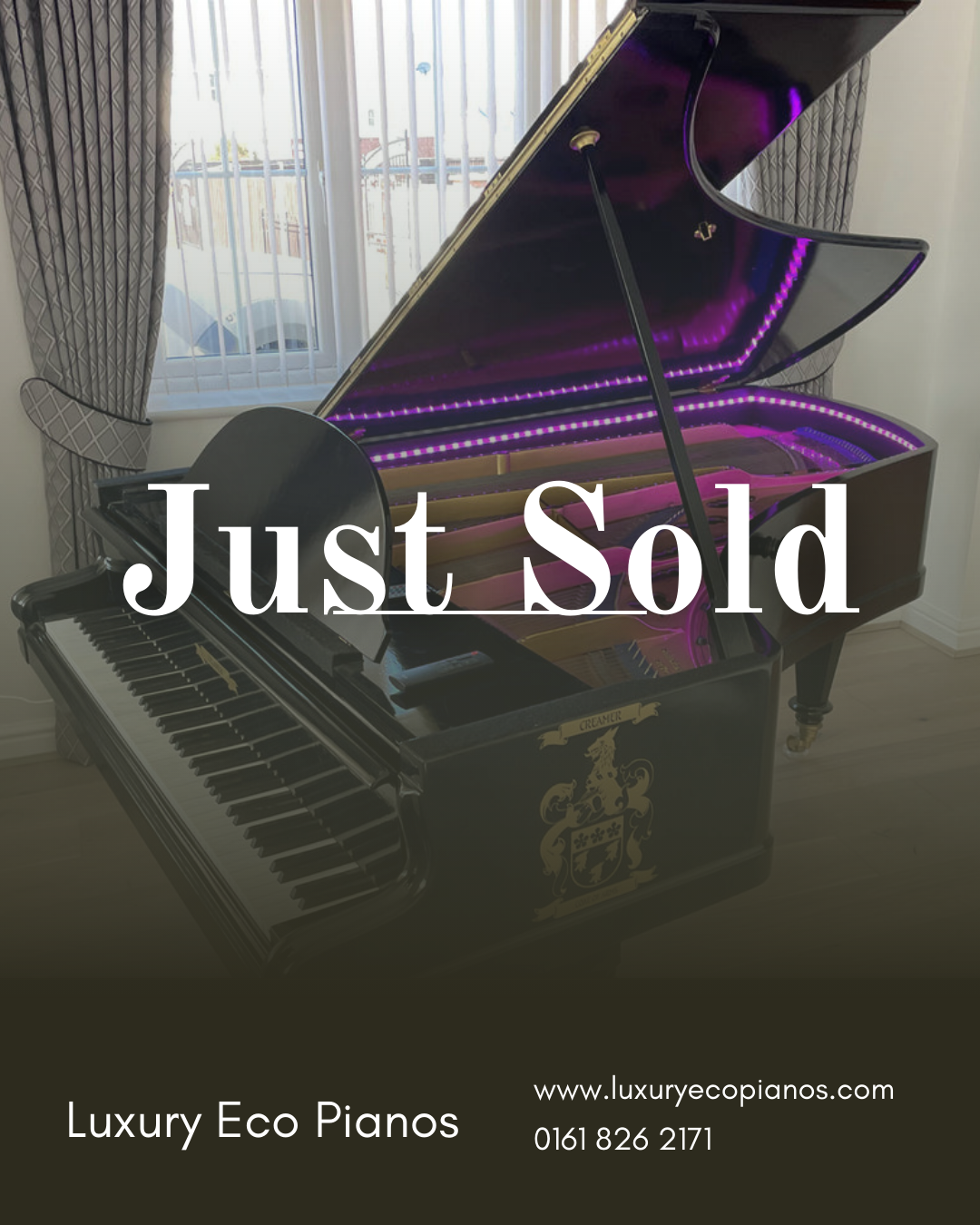 SOLD - Digital-Converted Black Baby Grand Piano | Acoustic Grand with Built-In Digital System - UK Delivery”