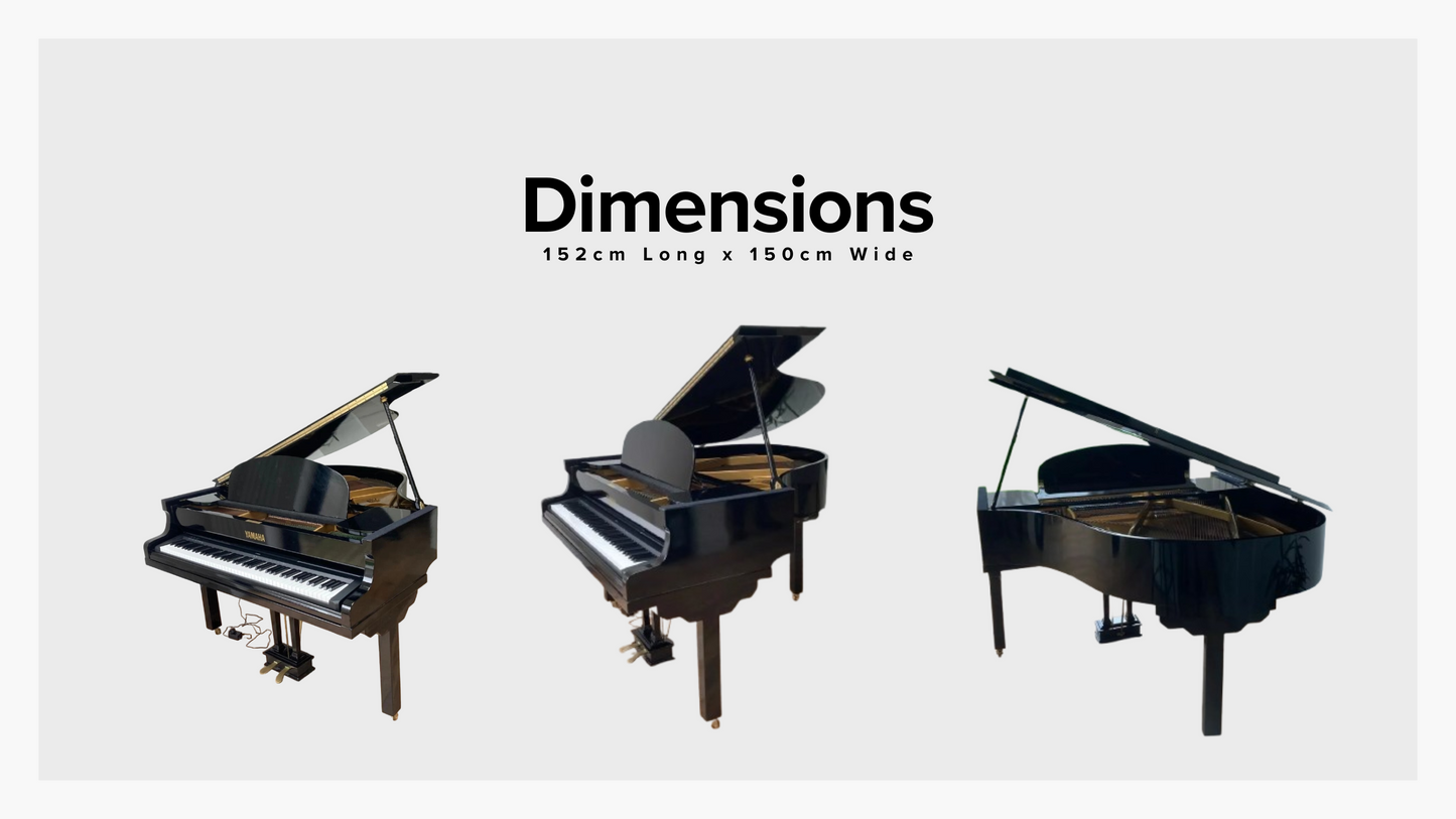 Digital-Converted Black Baby Grand Piano | Acoustic Grand with Built-In Digital System | UK Delivery”