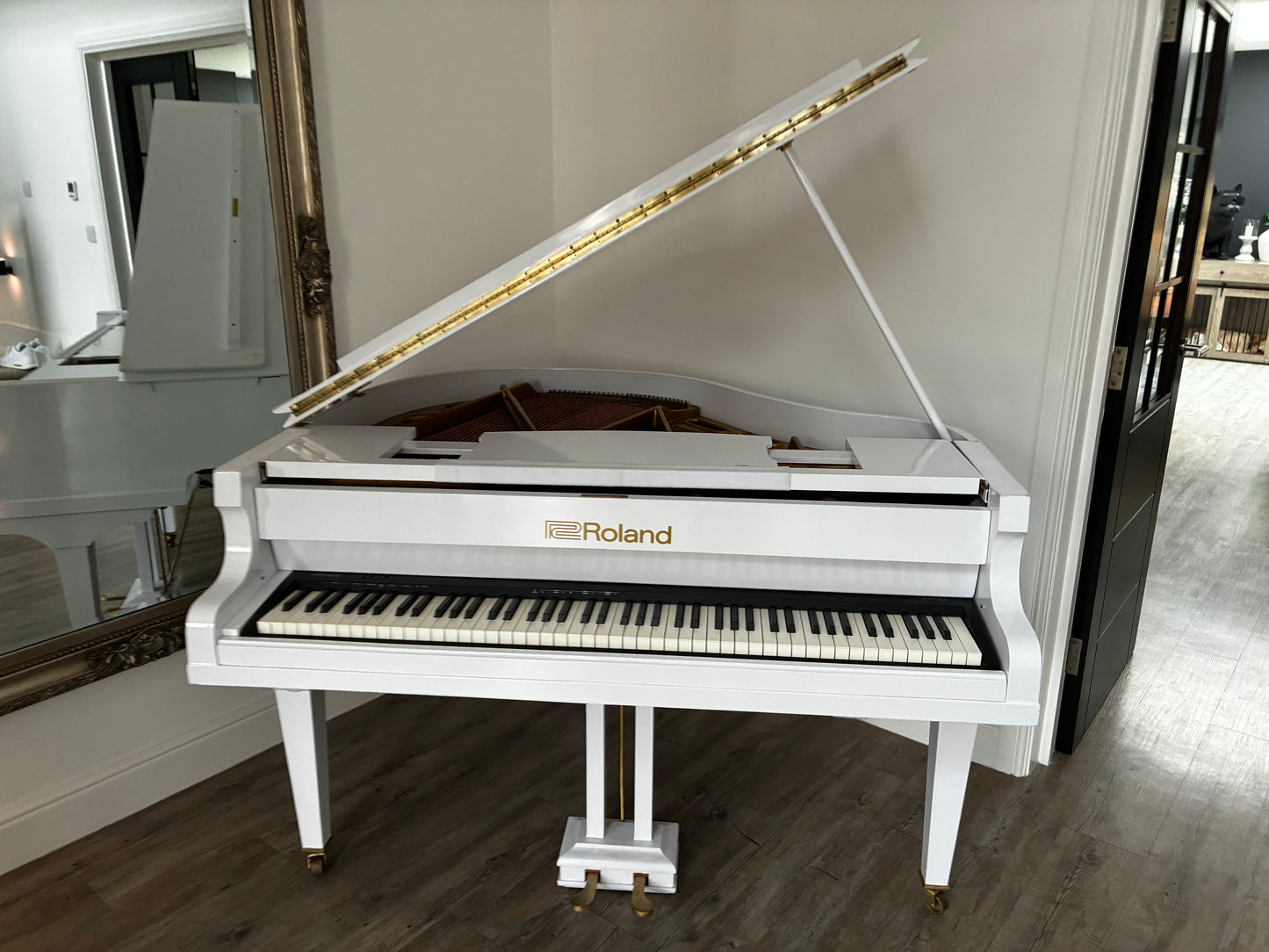 Digital-Converted White Baby Grand Piano | Acoustic Grand with Built-In Digital System | UK Delivery”