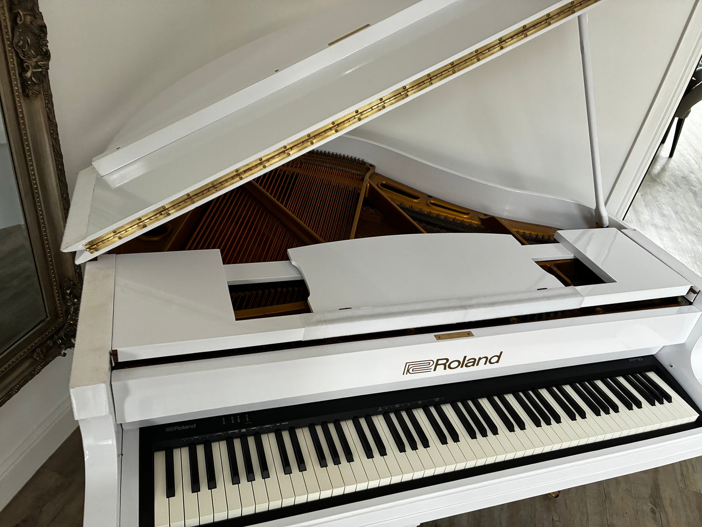 Digital-Converted White Baby Grand Piano | Acoustic Grand with Built-In Digital System | UK Delivery”