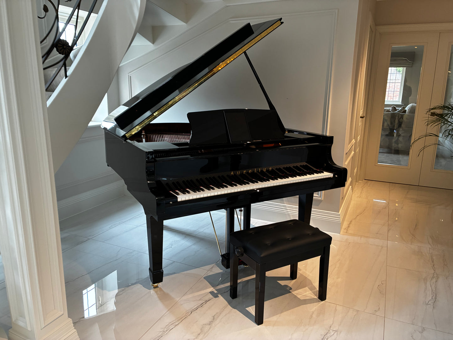 Luxury Black Self-Playing Baby Grand Piano | Full Digital System | Delivery Included