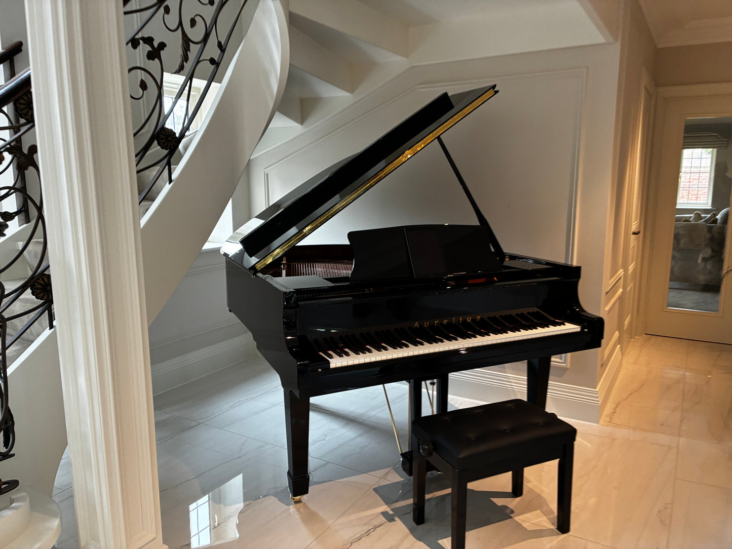 Luxury Black Self-Playing Baby Grand Piano | Full Digital System | Delivery Included