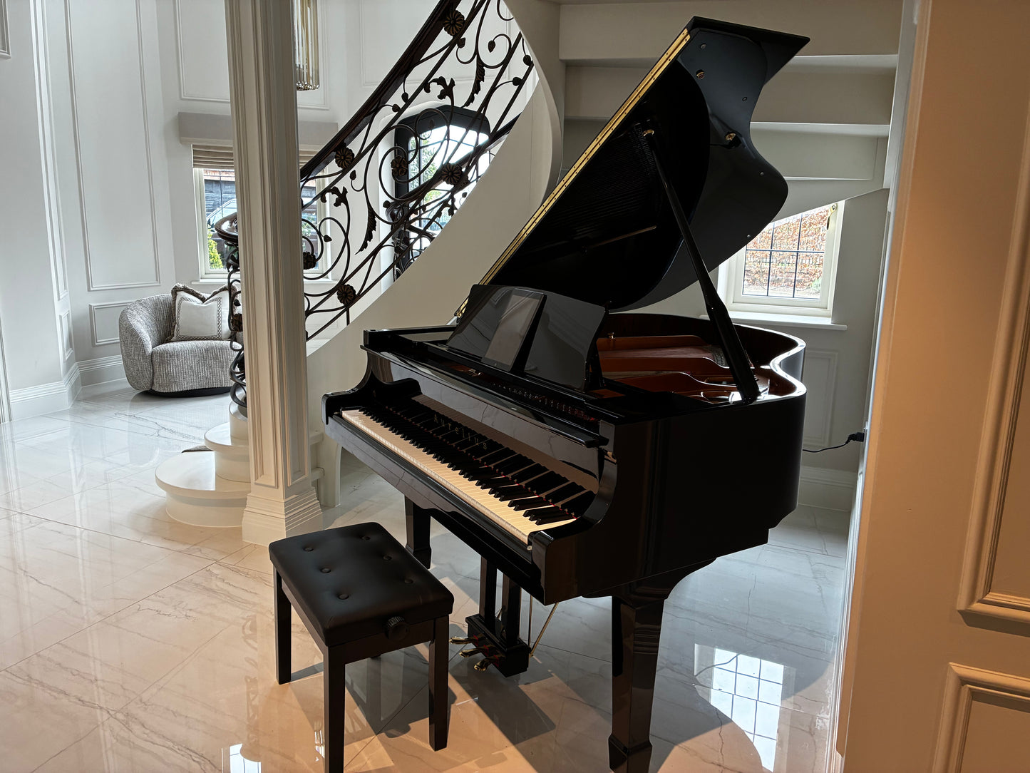 Luxury Black Self-Playing Baby Grand Piano | Full Digital System | Delivery Included