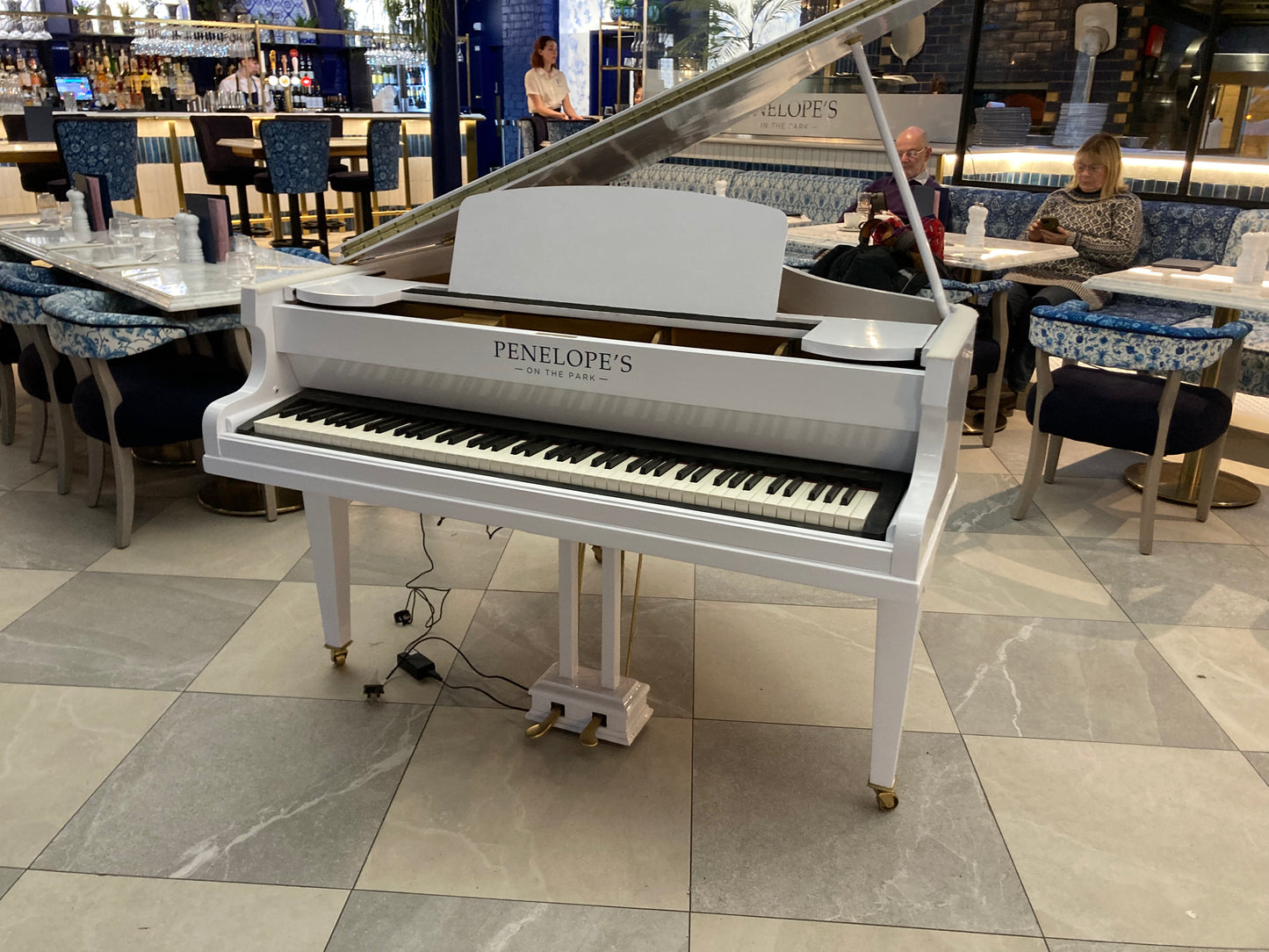 Digital-Converted White Baby Grand Piano | Acoustic Grand with Built-In Digital System | UK Delivery”
