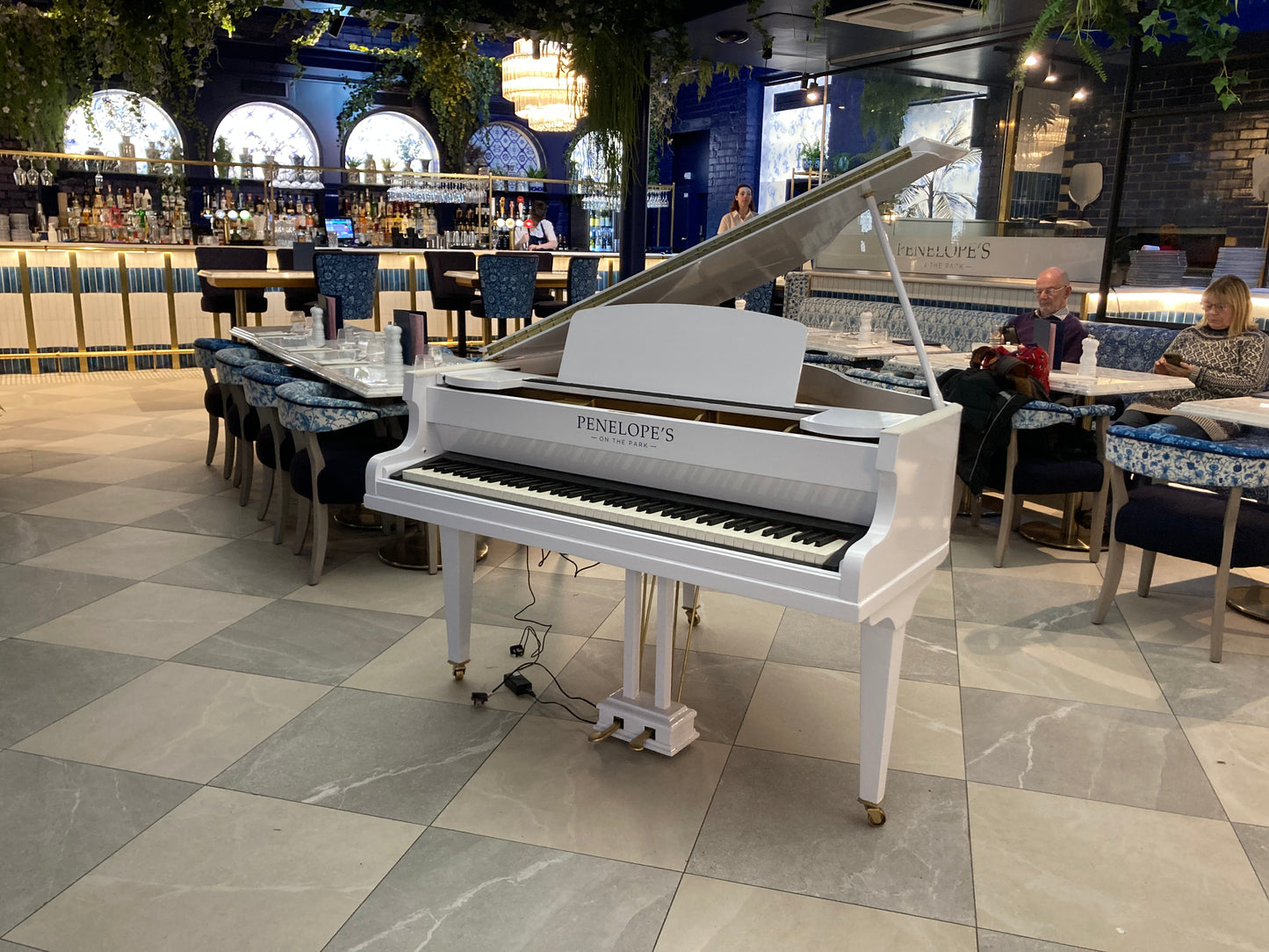 Digital-Converted White Baby Grand Piano | Acoustic Grand with Built-In Digital System | UK Delivery”