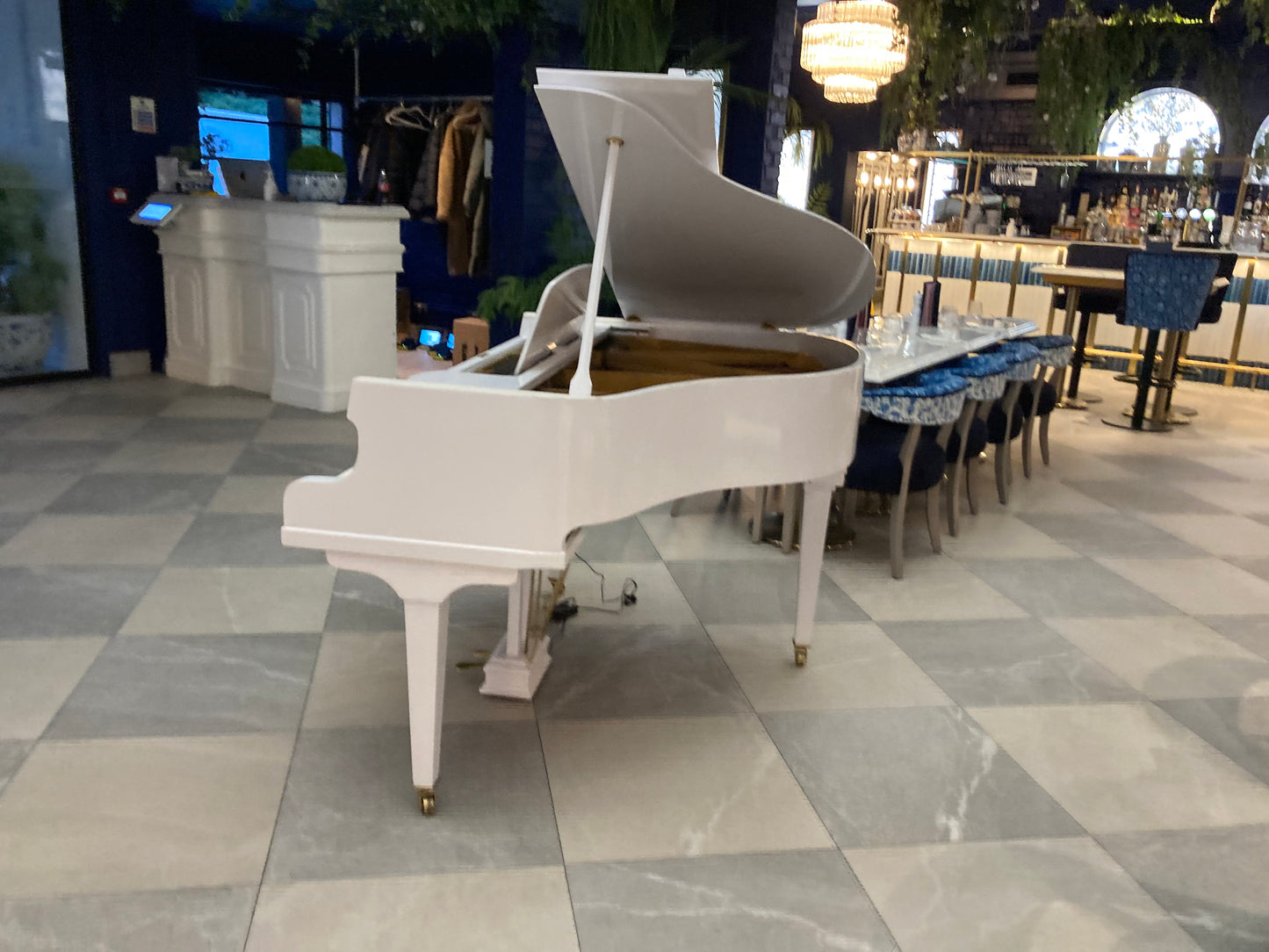 Digital-Converted White Baby Grand Piano | Acoustic Grand with Built-In Digital System | UK Delivery”