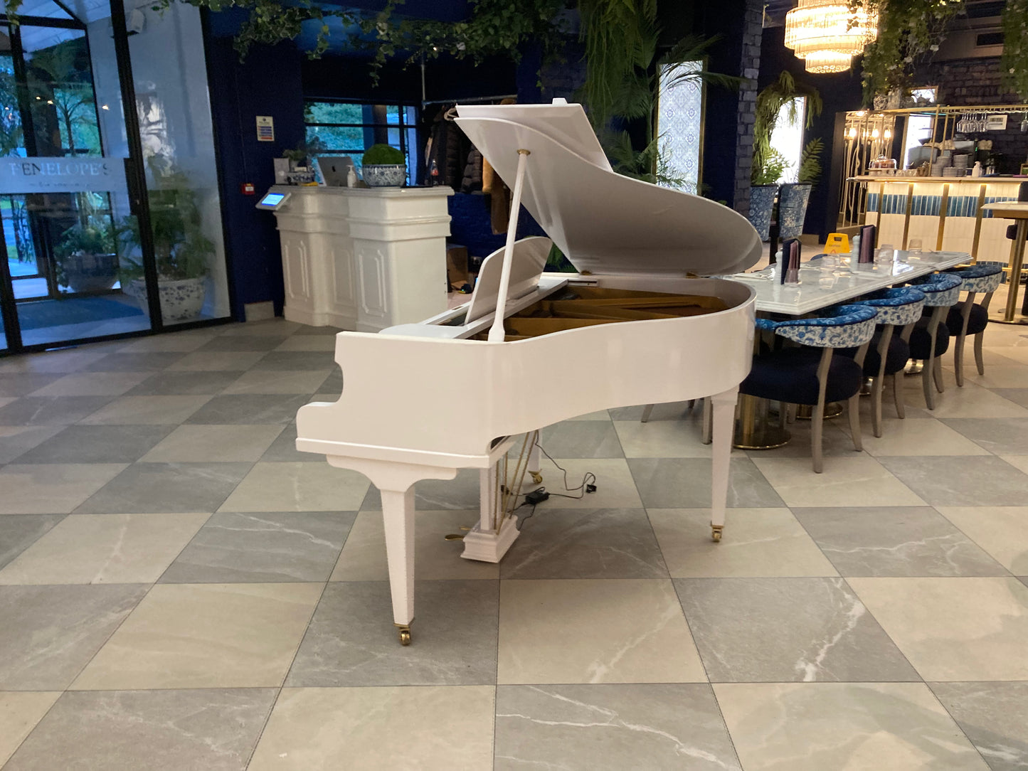 Digital-Converted White Baby Grand Piano | Acoustic Grand with Built-In Digital System | UK Delivery”