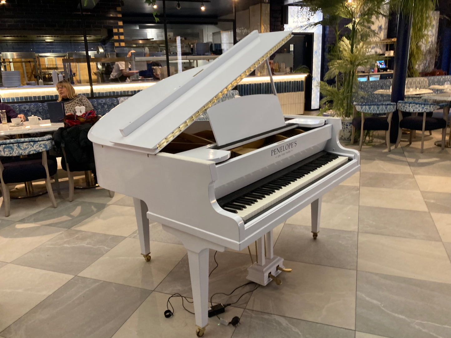 Digital-Converted White Baby Grand Piano | Acoustic Grand with Built-In Digital System | UK Delivery”