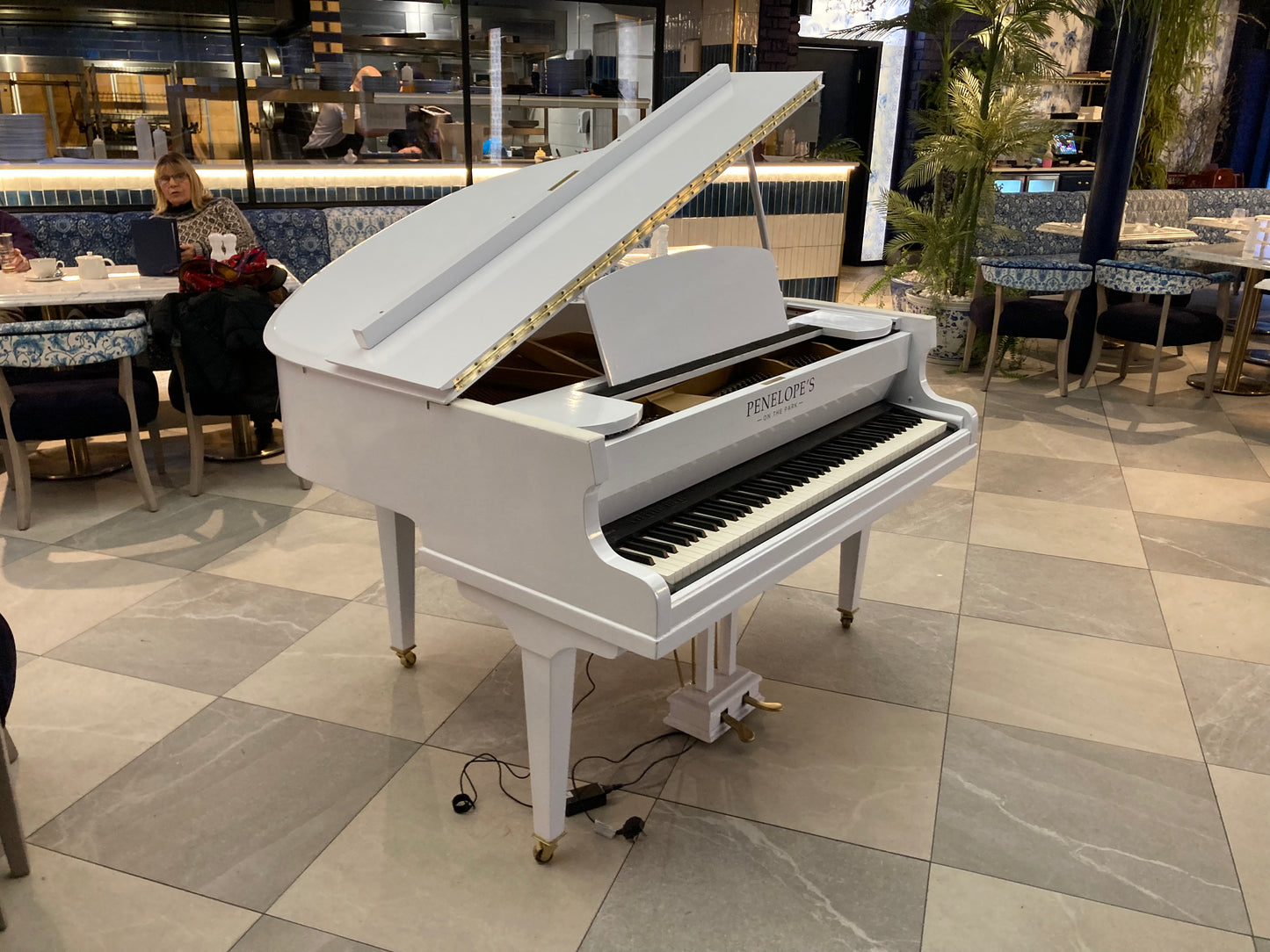 Digital-Converted White Baby Grand Piano | Acoustic Grand with Built-In Digital System | UK Delivery”