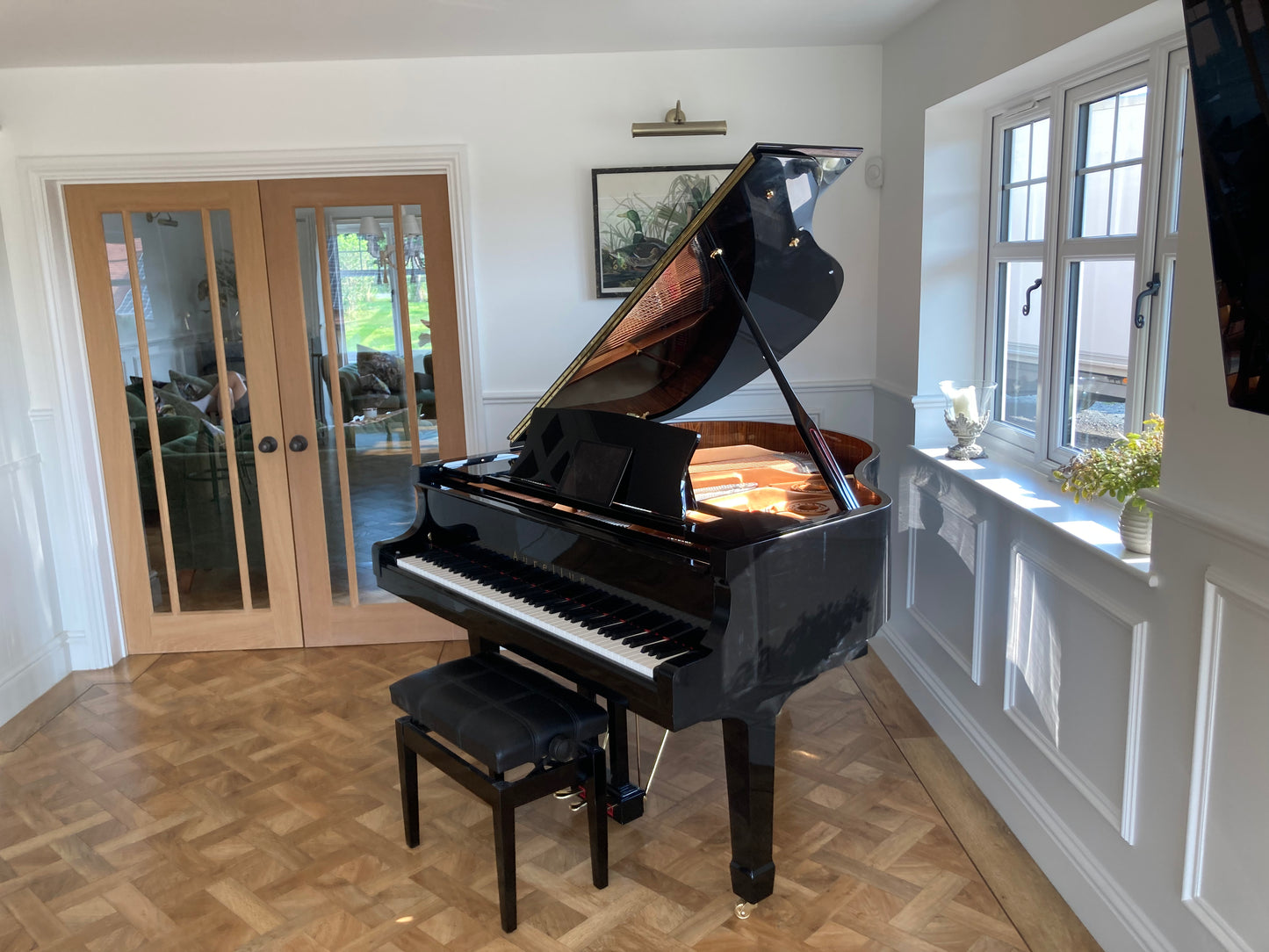 SOLD - Luxury Black Self-Playing Baby Grand Piano | Full Digital System | Delivery Included.