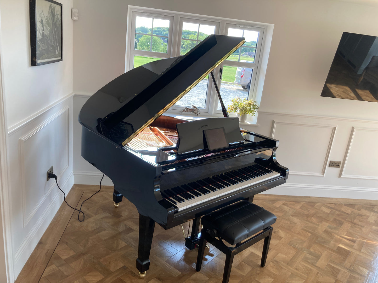 SOLD - Luxury Black Self-Playing Baby Grand Piano | Full Digital System | Delivery Included.