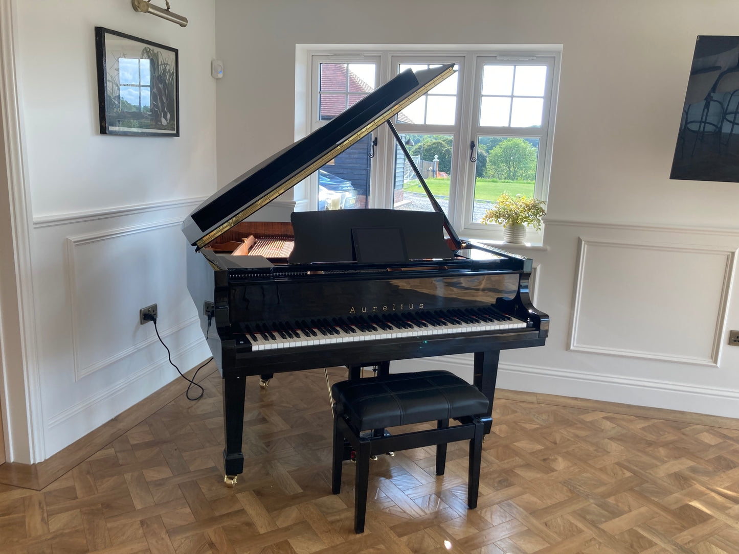 SOLD - Luxury Black Self-Playing Baby Grand Piano | Full Digital System | Delivery Included.
