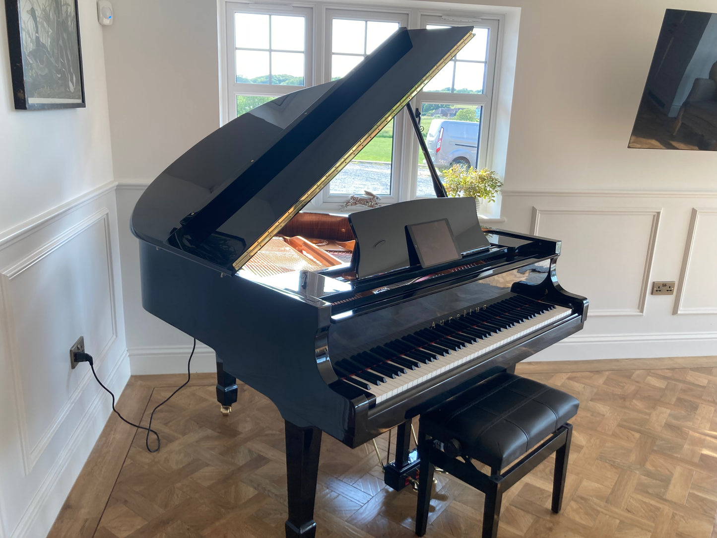 SOLD - Luxury Black Self-Playing Baby Grand Piano | Full Digital System | Delivery Included.