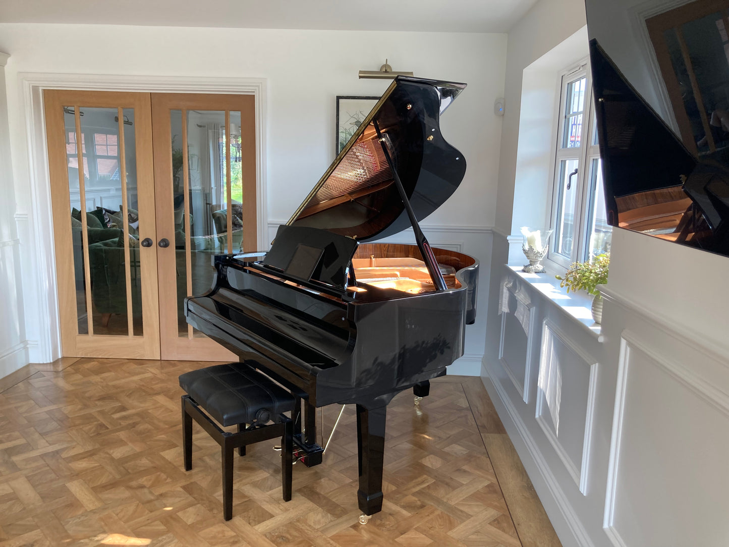 SOLD - Luxury Black Self-Playing Baby Grand Piano | Full Digital System | Delivery Included.