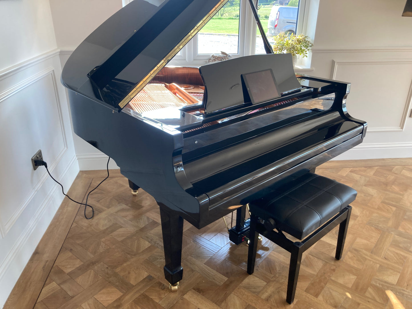 SOLD - Luxury Black Self-Playing Baby Grand Piano | Full Digital System | Delivery Included.