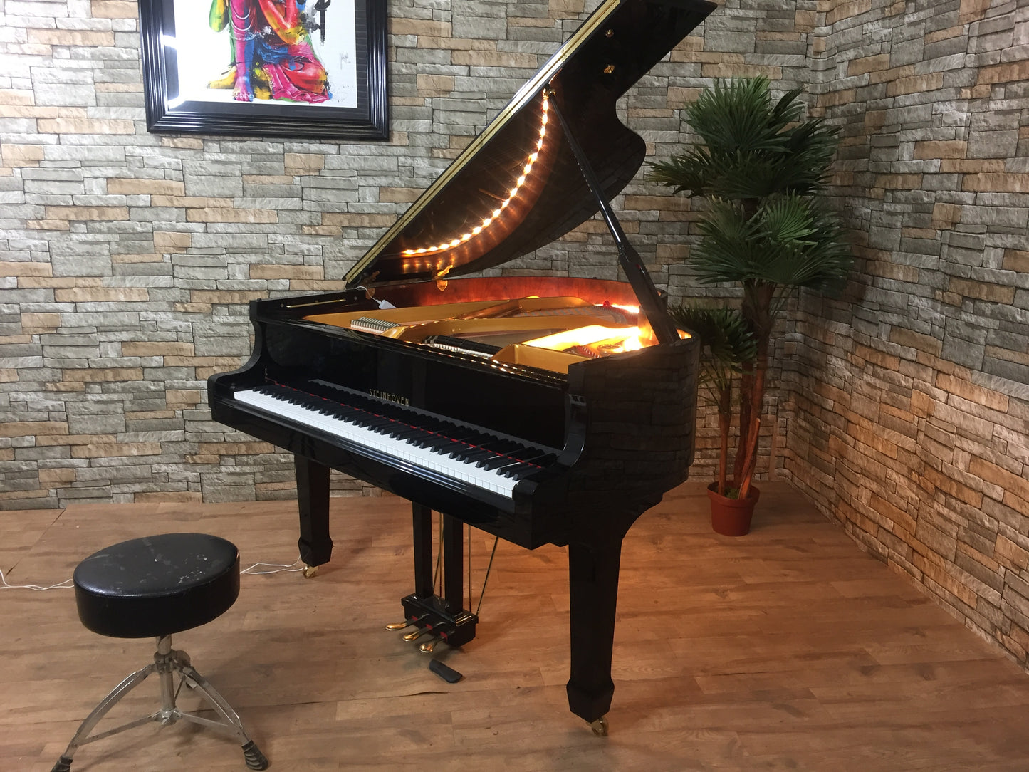 Bespoke Acoustic Black Baby Grand Piano