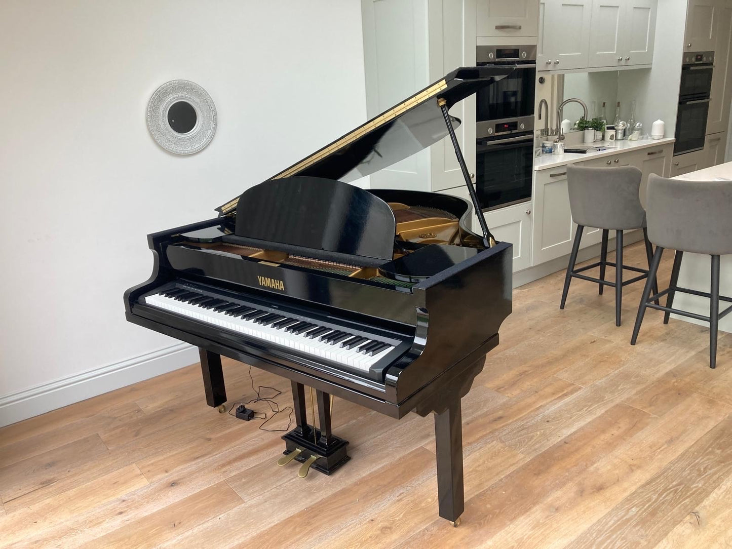 Black Baby Grand Piano Digital Conversion