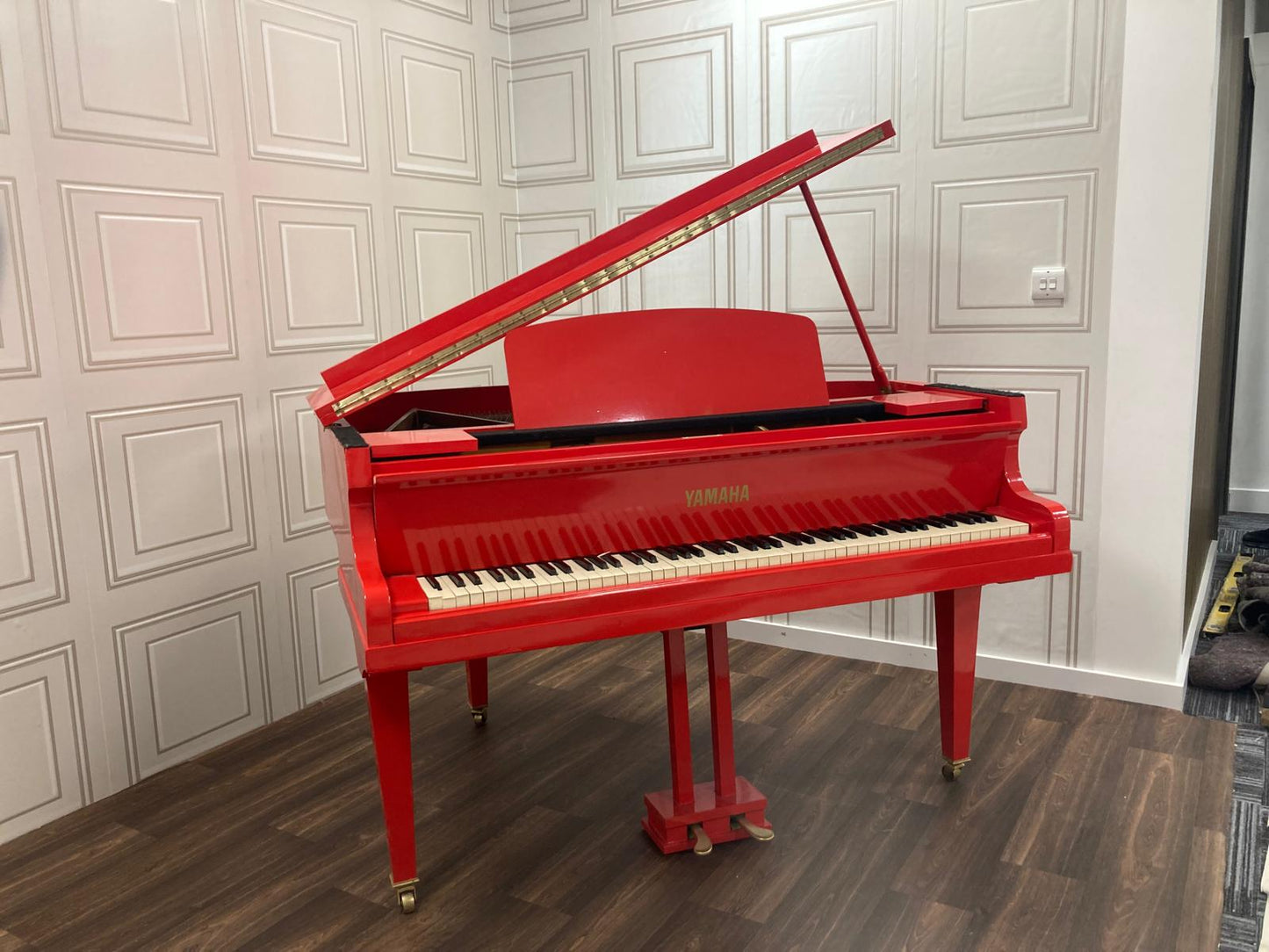 Red Baby Grand Piano Digital Conversion - SELF PLAYING EFFECT