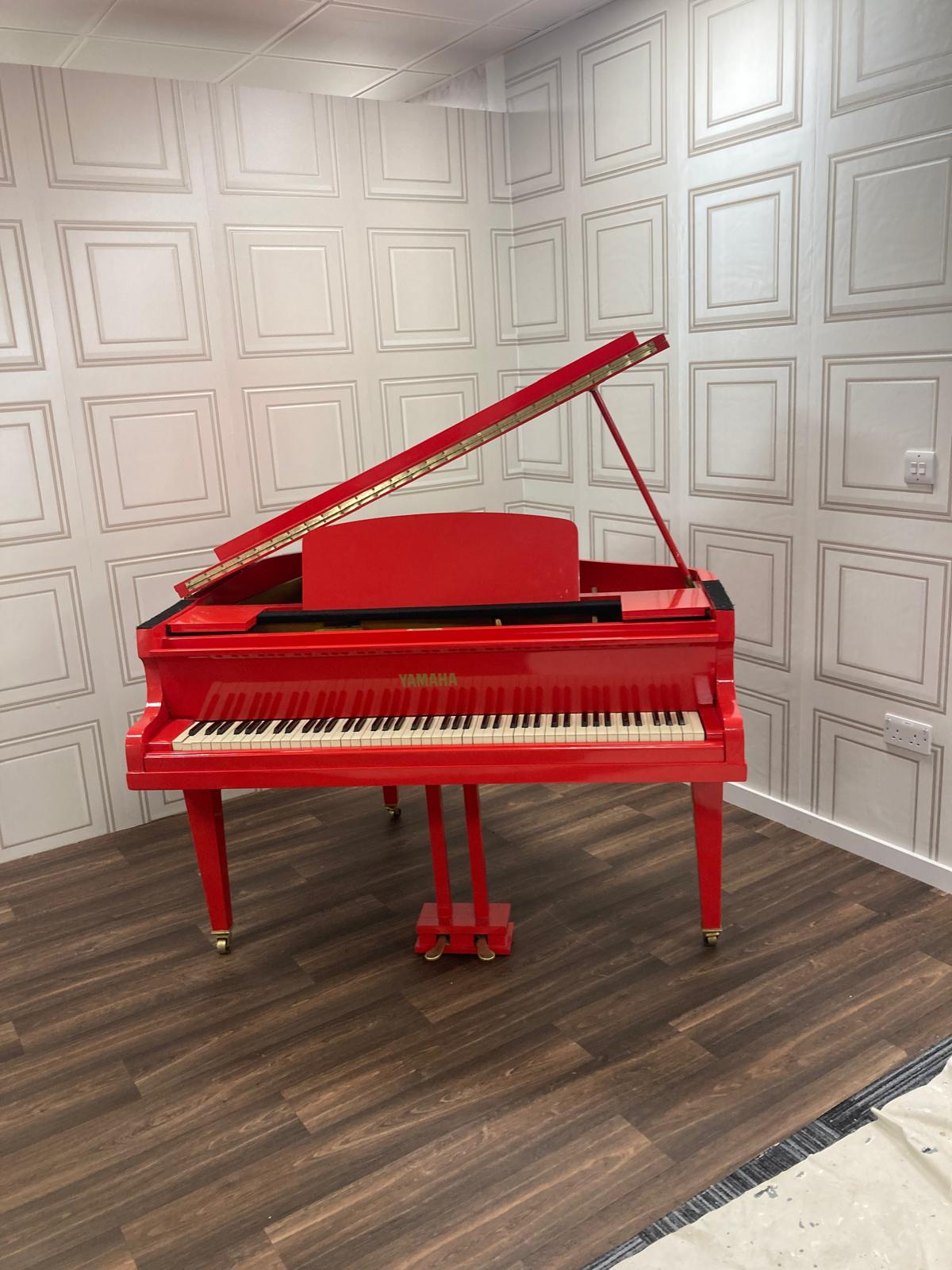 Red Baby Grand Piano Digital Conversion - SELF PLAYING EFFECT