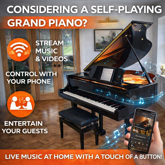 Luxury Black Self-Playing Baby Grand Piano | Full Digital System | Delivery Included