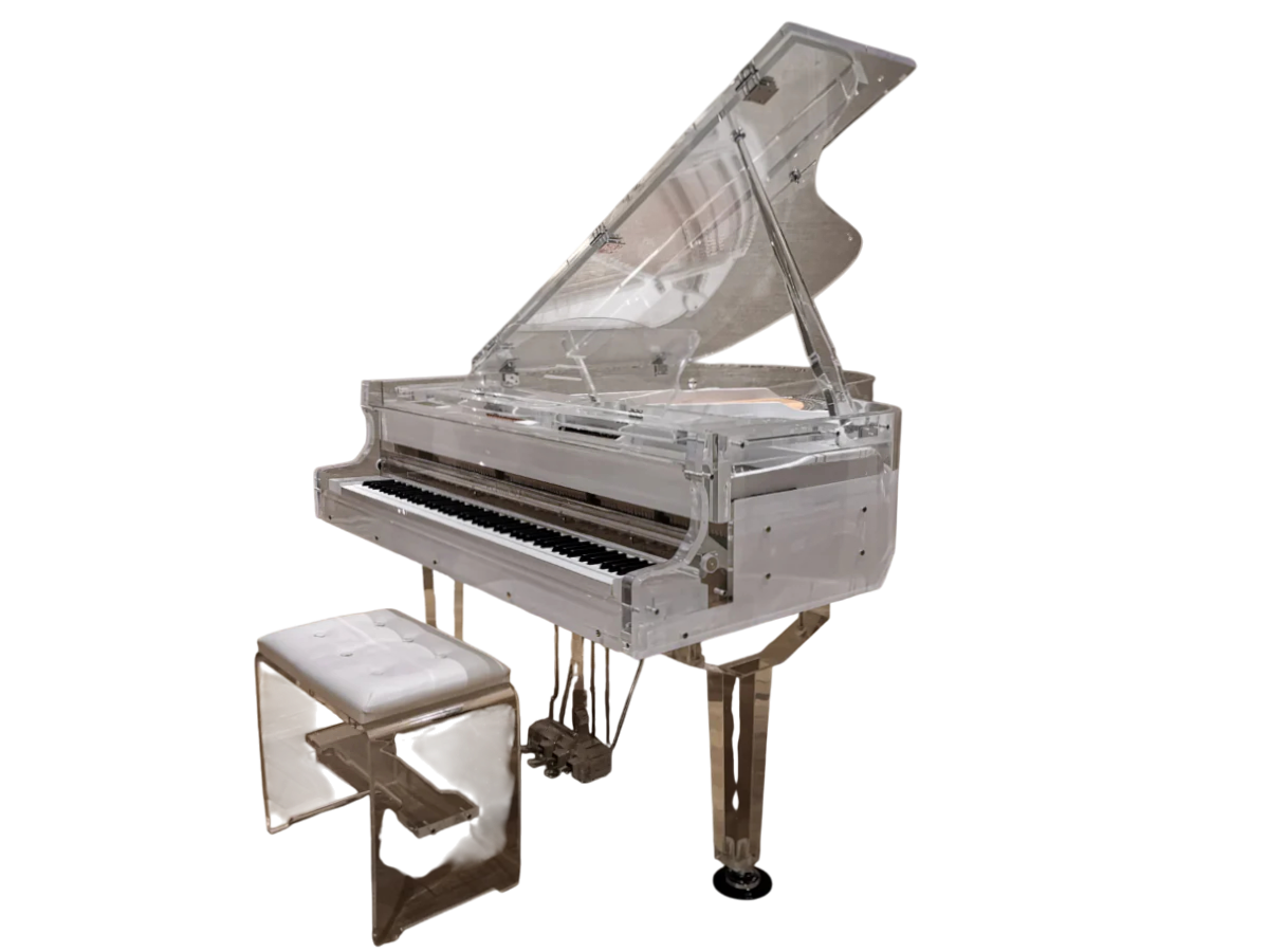Luxury Transparent Self-Playing Baby Grand Piano | Full Self Playing System | Delivery Included