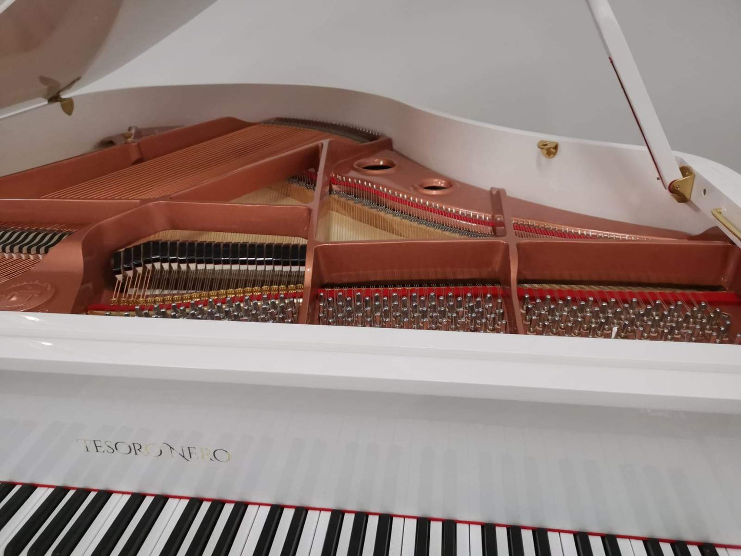 Self Playing White Baby Grand Piano