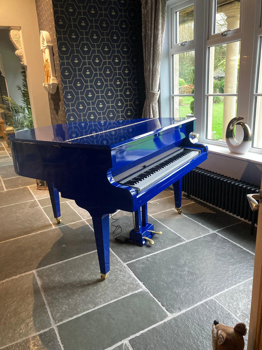 Blue Baby Grand Piano Digital Conversion - SELF PLAYING EFFECT