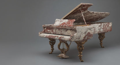 "Red Marble" Self Playing Grand Piano Concept