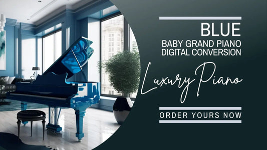 Blue Baby Grand Piano Digital Conversion