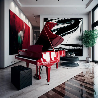 Red Baby Grand Piano Digital Conversion - Deposit No4. £500 (total cost £3,300) - one more payment of £500 left