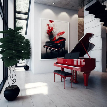 Red Baby Grand Piano Digital Conversion - Deposit No4. £500 (total cost £3,300) - one more payment of £500 left