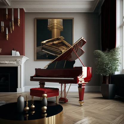 Red Baby Grand Piano Digital Conversion - Deposit No4. £500 (total cost £3,300) - one more payment of £500 left