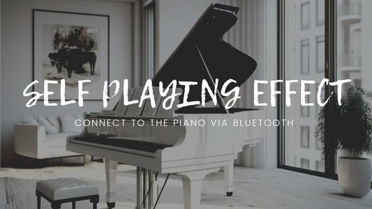 Self Playing Effect White Baby Grand Piano